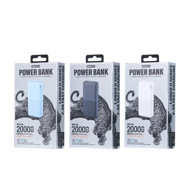 Remax 20000mAh PowerBank 2.4A  Backup Battery Fast Charge RPP-26 - Image 3