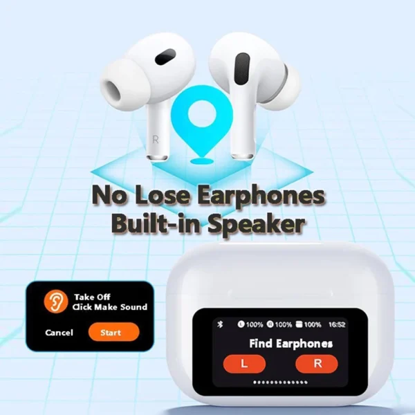 Remax Noise Reduction Wireless Earbuds with Touchscreen for Phone CozyPods W30N -WHITE- - Image 4