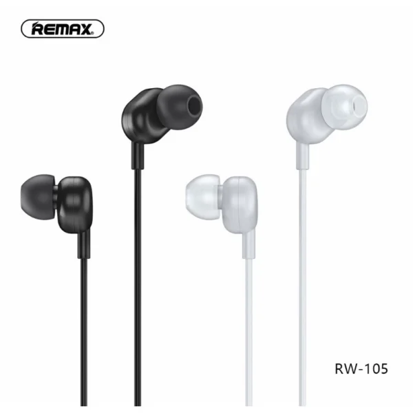 Remax Wired Earphone 3.5mm Plug  One-button Control RW-105 - Image 2