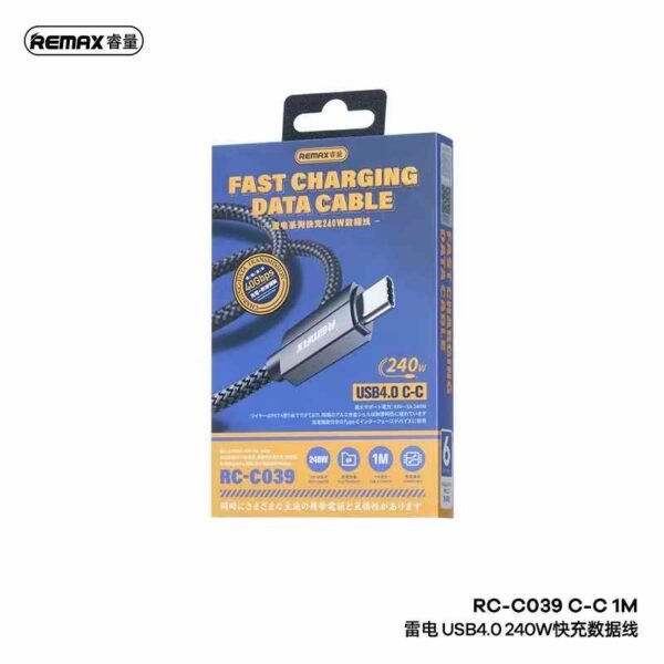 Remax Type-c to Type-c 240W Fast Charging Data Cable for Notebook RC-C039 - Image 8