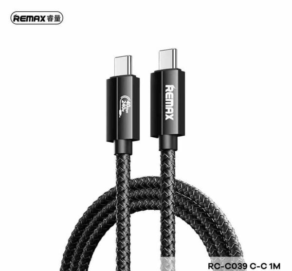 Remax Type-c to Type-c 240W Fast Charging Data Cable for Notebook RC-C039