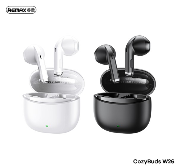 Remax Wireless Bluetooth 5.4 Earbuds for Home Office Gaming W26 -BLACK-