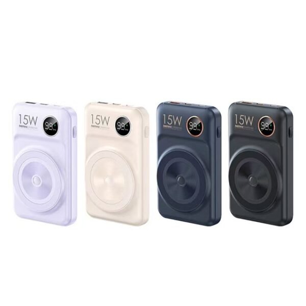Remax 10000mAh Magnetic Wireless Powerbank 15W QC  Fast Charging with 2 Built-In Cable  RPP-527