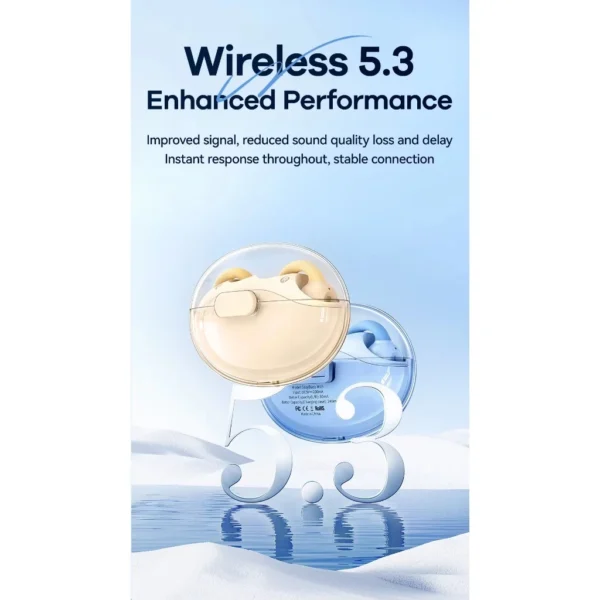 Remax Wireless Earbuds Bluetooth 5.3 Ear Clip Earphone Cozybuds W15 BLACK - Image 4