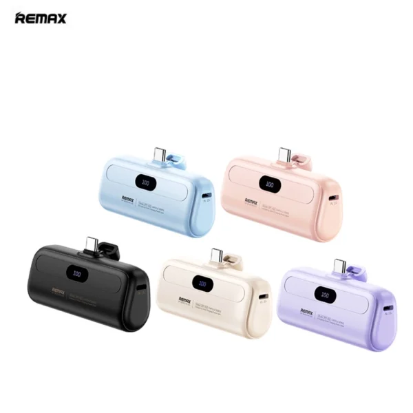 Remax 5000mAh Mini PowerBank 10W  LED Display Fast Charging Type-c/iP Port for Phone RPP-632/633 - Image 3