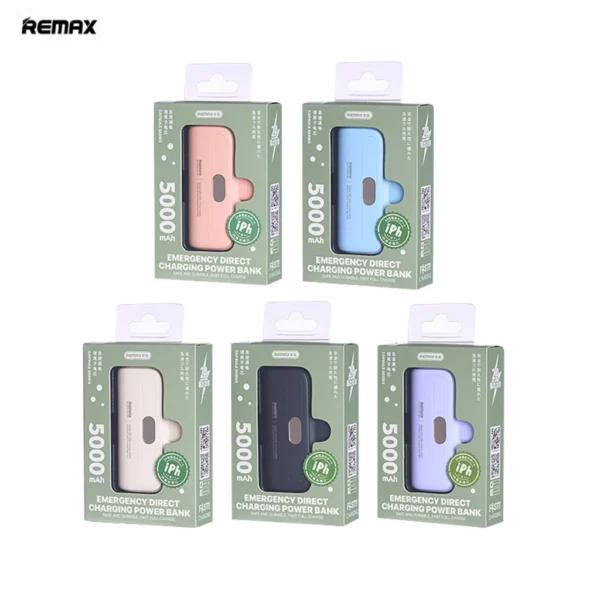 Remax 5000mAh Mini PowerBank 10W  LED Display Fast Charging Type-c/iP Port for Phone RPP-632/633 - Image 4