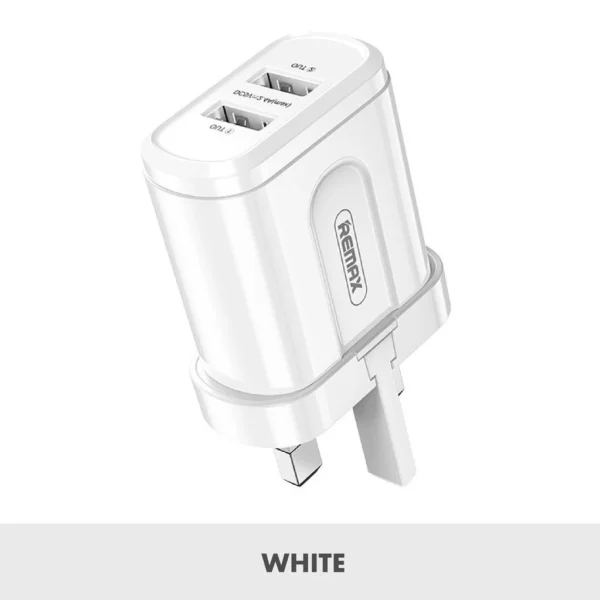 Remax 2 USB Port Fast Charging 2.4A Charger UK Plug for Mobile Phone RP-U22 - Image 3