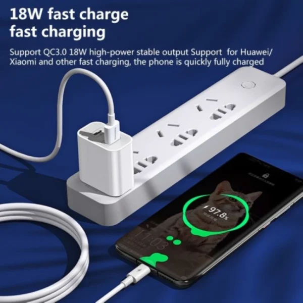 Remax 20W PD+QC Fast Charger Dual Ports for Smart Phone RP-U68 WHITE - Image 4