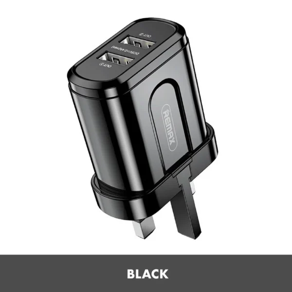 Remax 2 USB Port Fast Charging 2.4A Charger UK Plug for Mobile Phone RP-U22 - Image 5