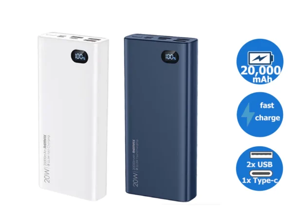 Remax 20000mAh Power Bank Quick Charging for Multiple Devices RPP-292