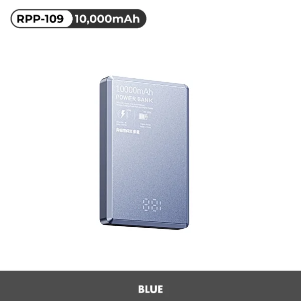 Remax Power Bank 10000mAh 20W Metal Magnetic Wireless Charging with Digital Display RPP-109 - Image 6