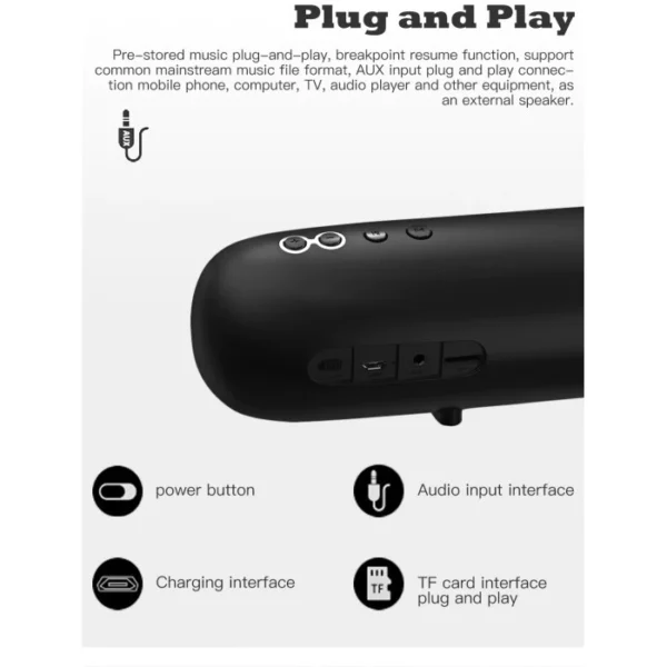 Remax Wireless Speaker with 2000mAh for Mobile Phone and Tablet RB-M36 - Image 3