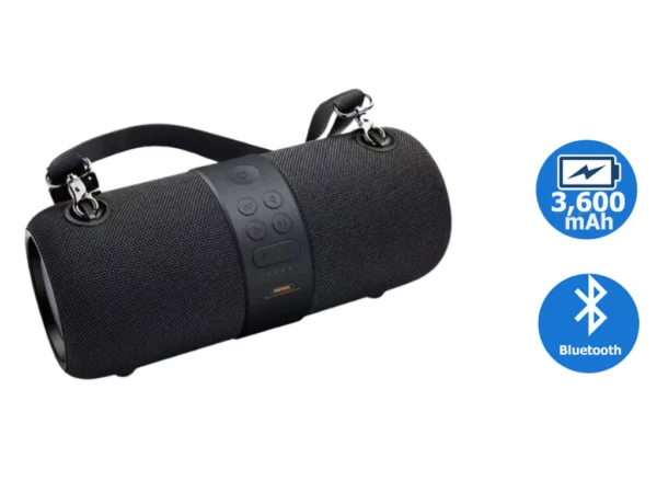 Remax Portable Wireless Speaker with Lanyard for Outdoors RB-M55 BLACK