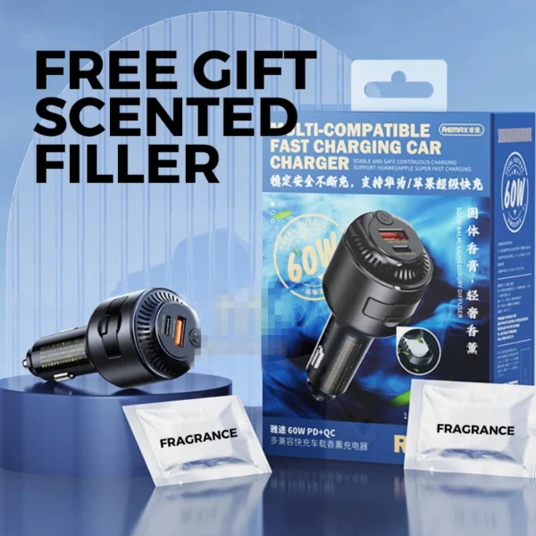 Remax 2 in 1 Car Charger 60W PD + QC Fast Charging for Phone RCC353 - Image 3