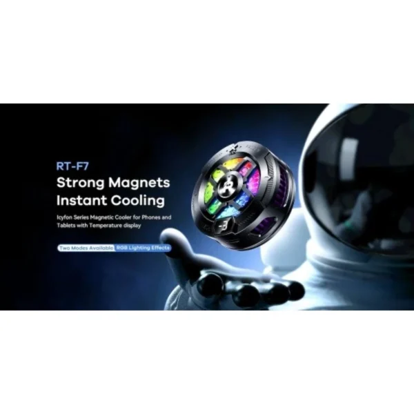 Remax  Mobile Phone and Tablets Cooler RGB Lighting RT-F7 - Image 4