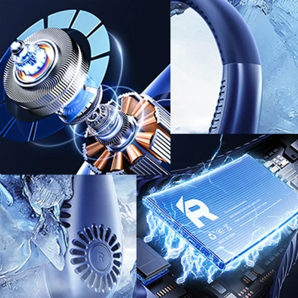 Remax 5000mAh Bladeless Neckbank Fan for Outdoors Activities F23 - Image 5