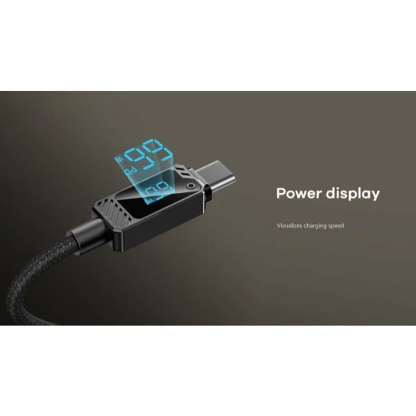 Remax USB to Type-C 66W Fast Charging Cable with Display for Mobile Phone and Laptop RC-C070 - Image 5