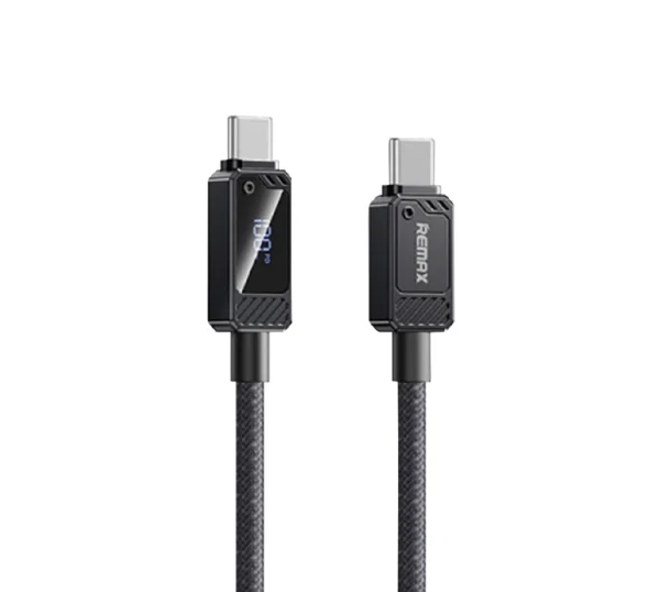 Remax 100W Data Cable with Smart Digital Display for Phone and Laptop RC-C069 BLACK