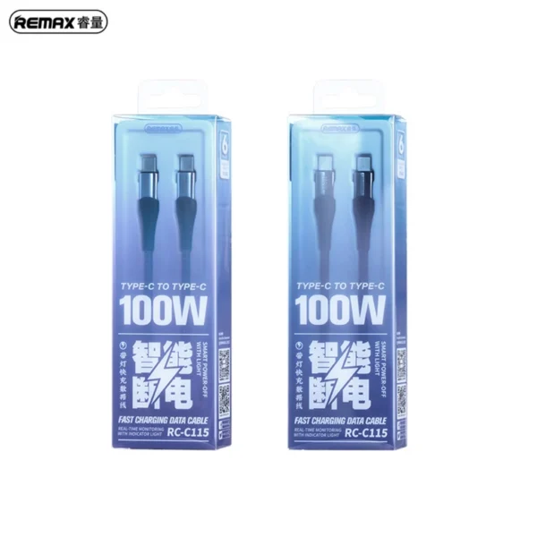 Remax Type-c Quick Charging Cable Smart Power-off with Light RC-C115 - Image 4