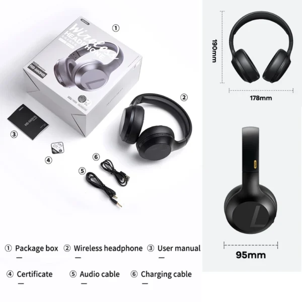 Remax Wireless Bluetooth 5.0 Earbuds Stereo Headphone for Mobile Phone RB-660HB - Image 4