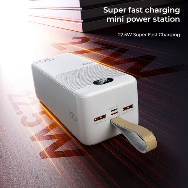 Remax 50000mAh Large Capacity Power Bank  Fast Charging with Smart LED Display for Outdoor RPP-117 - Image 2