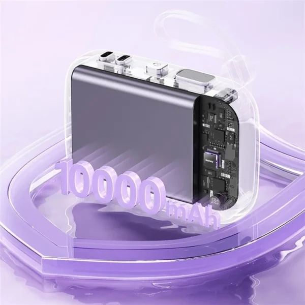 Remax 10000mAh Power bank 20W+22.5W  Fast Charging Built in Cable with LED Display RPP-652 - Image 3