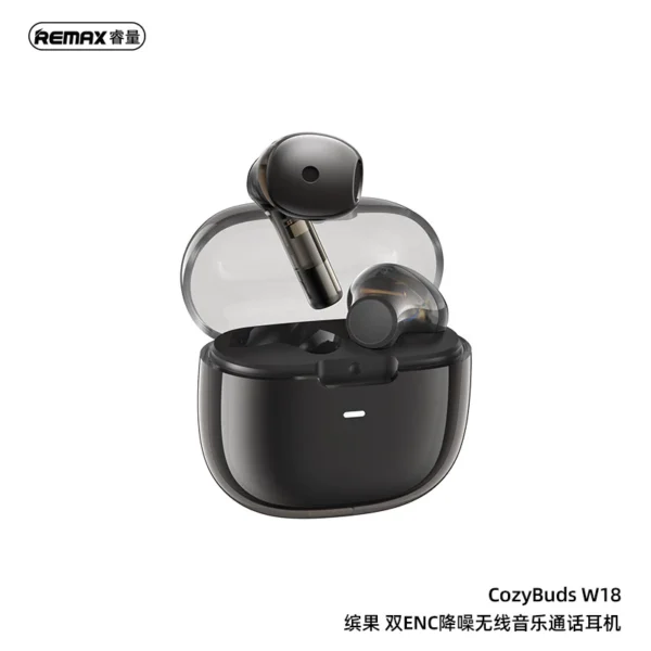 Remax Dual ENC Bluetooth Wireless Noise Reduction Music Call Earbuds CozyBuds W18 - Image 7