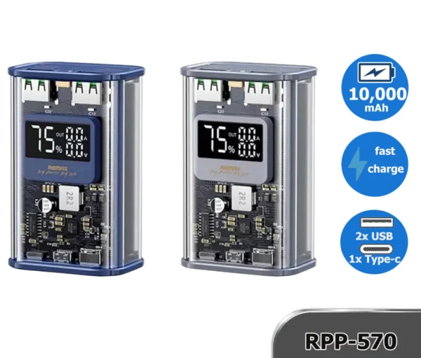 Remax Fast Charging Power Bank 10000mAh for Home Office Use RPP-570