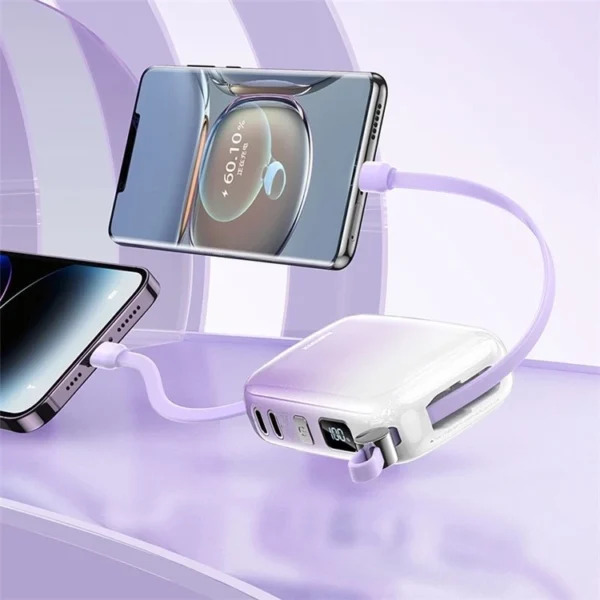 Remax 10000mAh Power bank 20W+22.5W  Fast Charging Built in Cable with LED Display RPP-652 - Image 7