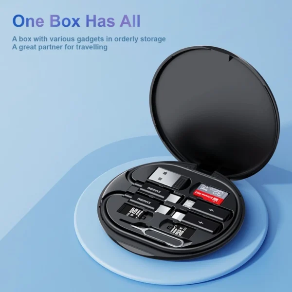 Remax 15W Wireless Charger and Cable Storage Box Set for Phone RP-W80 - Image 3