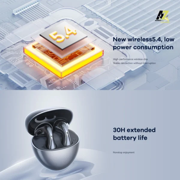 REMAX COZYBUDS W17 PRO YUNHIA SERIES DUAL ENC WIRELESS EARBUDS SILVER - Image 2