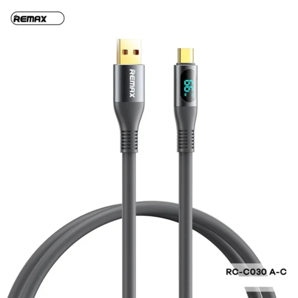Remax 66W Type-c Quick Charging Cable with Digital Display for Mobile Phone RC-C030