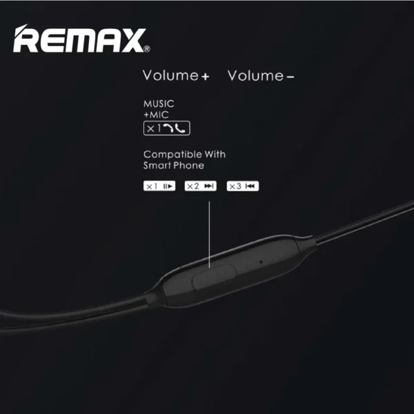 Remax 3.5MM Plug Wired Earphone for Call & Music RM-550 - Image 4