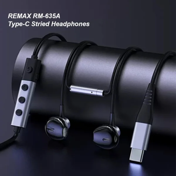 Remax Type-C Wired Earphones for Smartphones RM-635a - Image 2