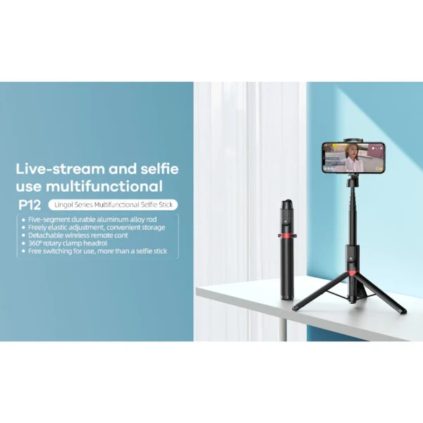 Remax Multifunction Selfie Stick for Mobile Phone P12 - Image 4