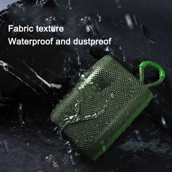 Remax Waterproof and Portable Wireless Speaker with Earbuds for Mobile Phone RB-M17 BLACK - Image 3