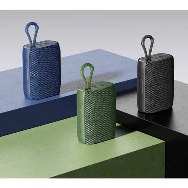 Remax Waterproof and Portable Wireless Speaker with Earbuds for Mobile Phone RB-M17 BLACK - Image 4