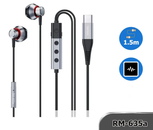 Remax Type-C Wired Earphones for Smartphones RM-635a
