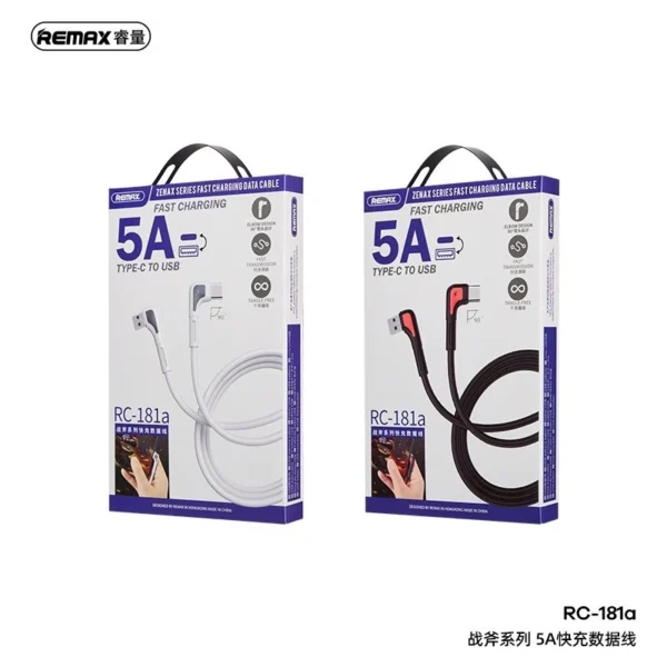 Remax 5A Fast Charging Type-C Cable for Smartphone RC-181 - Image 5