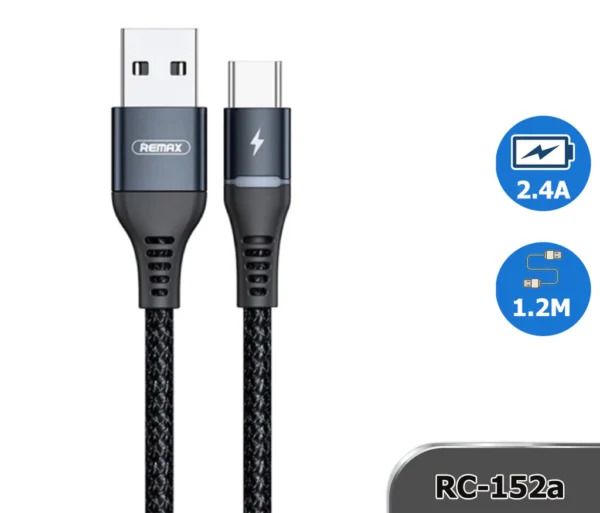 Remax  2.4A Quick Charge Data Cable Type-c for Phone RC-152a