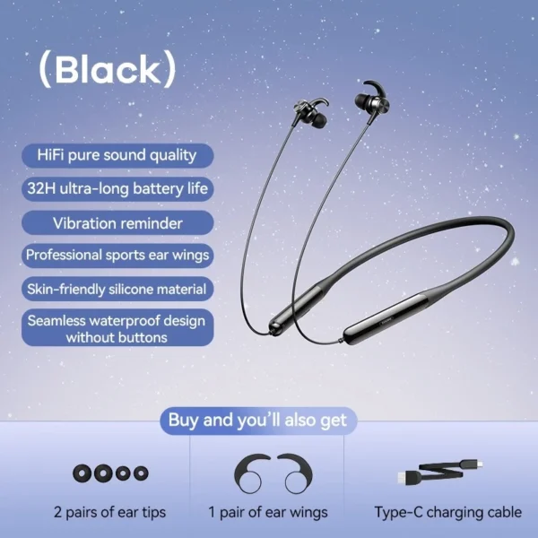Remax Wireless Neckband Earphone Bluetooth for Sport and Gym RB-S16 - Image 7