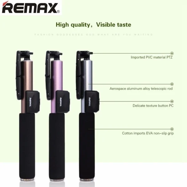 Remax Bluetooth Foldable Selfie Stick for Smartphone RP-P4 - Image 6