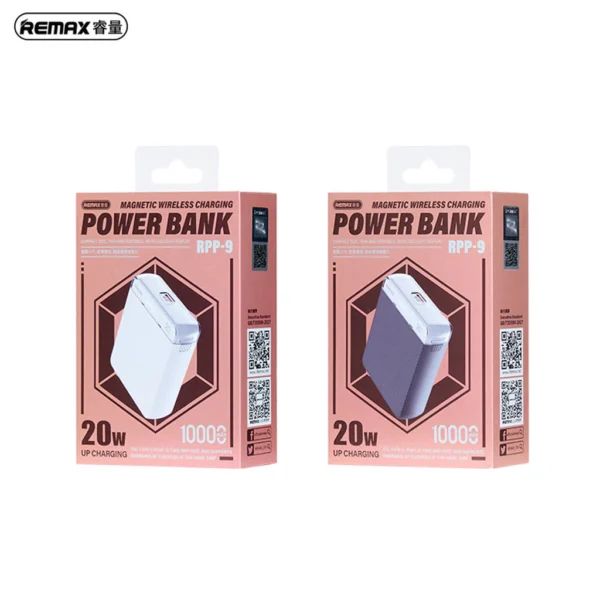 Remax 10000mAh Power Bank Wireless 20W Fast Charging for Phone RPP-9 - Image 5