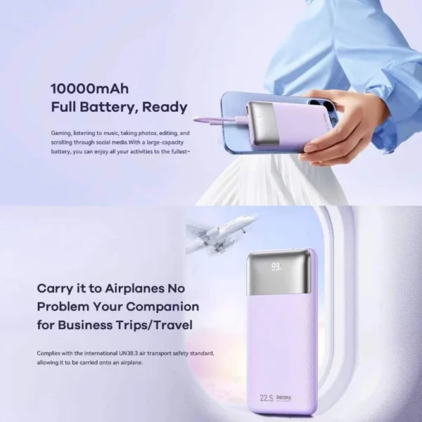 Remax 10000mAh Powerbank Quick Charging with LED Digital Display RPP-5 - Image 6