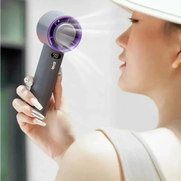 Remax 100-gear High-speed Handheld Fan with 4000mAh  F32 - Image 3