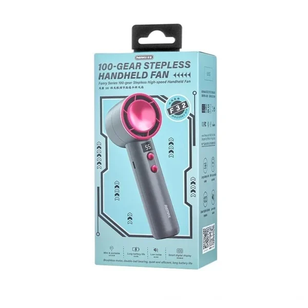 Remax 100-gear High-speed Handheld Fan with 4000mAh  F32 - Image 4