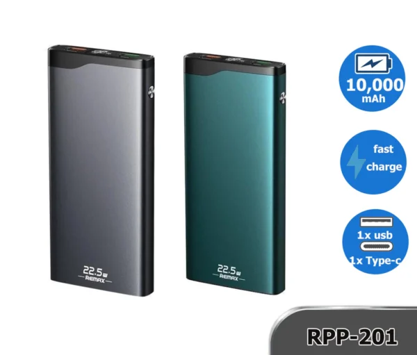 Remax Dual USB Ports 10000mAh Fast Charge Power Bank RPP-201