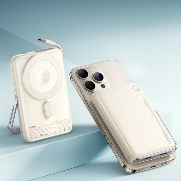Remax 10000mAh Powerbank 22.5W Magnetic Wireless with Type-c Cable for Mobile Phone MC-05 - Image 5